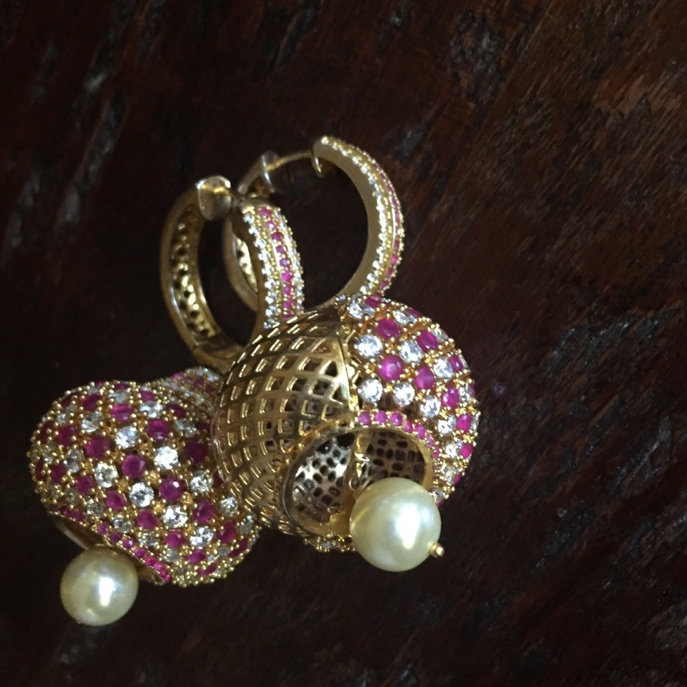 Indian party wear bridal earrings huge